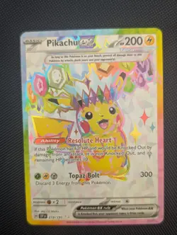 Pokemon Pikachu TCG Surging Sparks EX Ultra Rare Card 219/191 NM/M Condition - Image 1