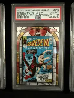 Topps Chrome Marvel Daredevil DD-5 Base Card psa 10 - Image 1