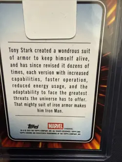Topps Chrome Marvel Human Torch Refractor Iron Man Collectible Card 15/39 Mint - Image 4