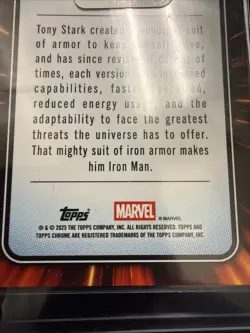 Topps Chrome Marvel Human Torch Refractor Iron Man Collectible Card 15/39 Mint - Image 5
