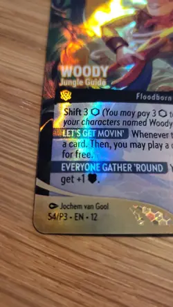 Excellent condition-Lorcana Woody-Jungle Guide-Set Champs Top 8 Foil Promo 54/P3 - Image 4