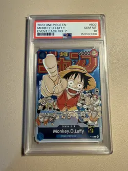 Monkey D. Luffy EN Event Pack Vol.2 P-033 PSA 10 GEM MINT - Image 1