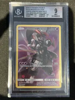 Armored Mewtwo SM228 Sun & Moon Black Star Promo Fall 2019 Beckett BGS 9 - Image 1