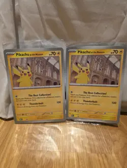 Pokemon TCG Pikachu At The Museum Oversized Promo Card Sealed New X2 - Image 1