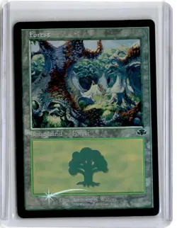 Dominaria Remastered Magic The Gathering #411 Forest Retro Frame Foil Land - Image 1