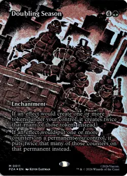 Doubling Season (Borderless) 11 Foil Magic: The Gathering TMNT NM - Image 1