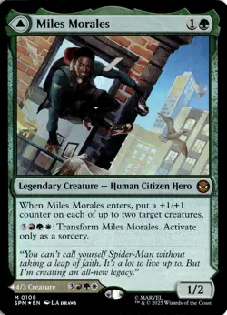Miles Morales 108 Magic: The Gathering Marvel's Spider-Man Foil Mythic NM - Image 1