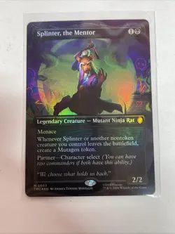 MTG Splinter, the Mentor Borderless Foil 0003 TMNT Mythic - Image 1