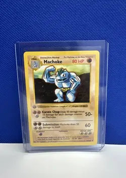 1999 Pokemon 1st Edition Machoke 034/102 Base Set (Shadowless) - Image 1