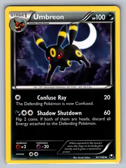 Umbreon (61) Dark Explorers #61/108 Uncommon Pokemon Card - Image 1