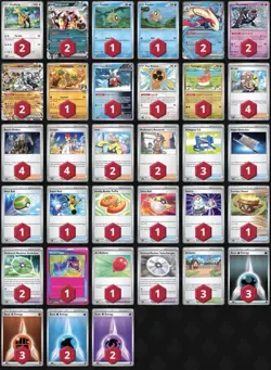 Farigiraf ex Milotic ex Block Pokemon TCG Competitive Deck Tournament Ready T64 - Image 1