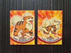 Topps Pokemon Series 1 #58 Growlithe #59 Arcanine Tcg - Image 1