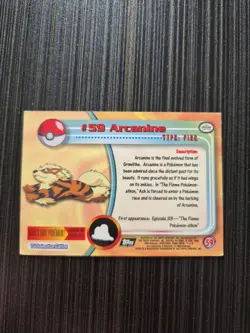 Topps Pokemon Series 1 #58 Growlithe #59 Arcanine Tcg - Image 5