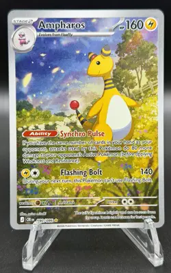 Pokemon Chaos Rising 090/086 Ampharos Illustration Rare IR Holo MINT - Image 1