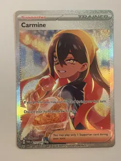 Pokemon TCG Carmine 217/167 SV06 Twilight Masquerade Full Art Holo SIR - Image 1