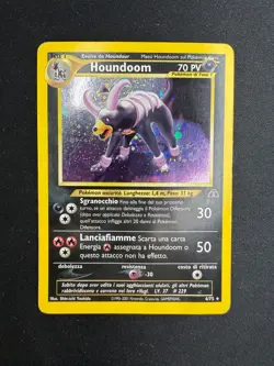 Pokemon Houndoom 4/75 Neo Discovery Rara Holo Swirl Unlimited Wizards IT Vintage - Image 1