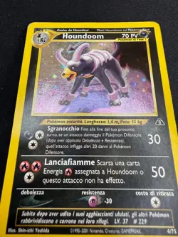 Pokemon Houndoom 4/75 Neo Discovery Rara Holo Unlimited Wizards ITA Vintage - Image 4