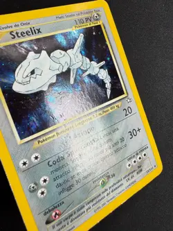 Pokemon Steelix 15/111 Neo Genesis Rara Holo Unlimited Wizards ITA Carte Vintage - Image 3