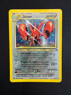 Pokemon Scizor 10/75 Neo Discovery Rara Holo Unlimited Wizards ITA Carte Vintage - Image 1