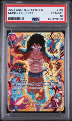 Monkey D. Luffy 119 PSA 10 One Piece Op09-Emperors In The New World - Image 1
