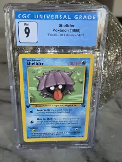 Shellder 54/62 Fossil 1st Edition 1999 CGC 9 Pokemon 🥋✨ - Image 1