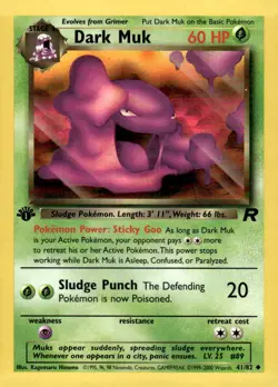 Pokemon TCG Team Rocket 1st Edition #41/82 Dark Muk - Image 1
