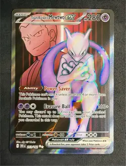 🔥 Team Rocket's Mewtwo ex 213/182 UR Sv10: Destined Rivals Holo Pokemon TCG NM - Image 1