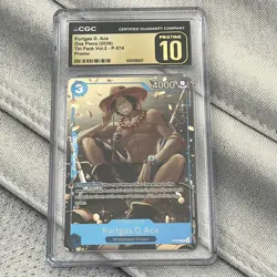 Bandai CGC Pristine 10 Portgas D. Ace P-074 Tin Pack Vol.2 2026 Foil - Image 1