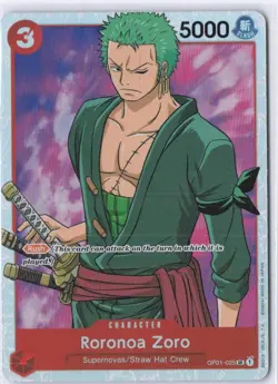 One Piece Roronoa Zoro (025) - Romance Dawn (OP01) NM Foil - Image 1