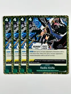 Radio Knife Playset - OP10-041 x4 - Royal Blood - One Piece TCG - English - Image 1