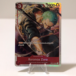 One Piece CCG Roronoa Zoro OP01-025 Character Foil SR Rush EN - Image 1