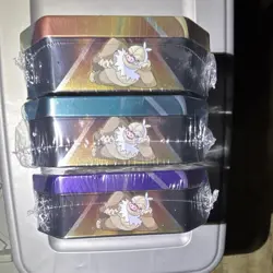 Pokemon TCG Triple Whammy Tin Lot of 3 Sealed Slaking Darkrai Tyranitar 2024 - Image 3