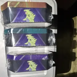 Pokemon TCG Triple Whammy Tin Lot of 3 Sealed Slaking Darkrai Tyranitar 2024 - Image 5