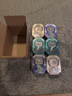 Lot of 6 Triple Whammy Collector Sealed Tin Set Pokemon TCG (18 Booster Packs) - Image 2