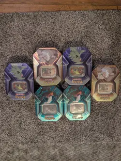 Lot of 6 Triple Whammy Collector Sealed Tin Set Pokemon TCG (18 Booster Packs) - Image 3