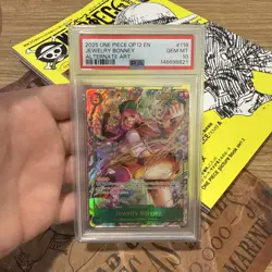 2025 One Piece OP12 EN Jewelry Bonney Alternate Art #118 PSA 10 Gem Mint - Image 1