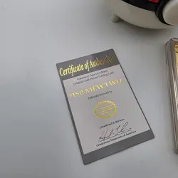 Pokemon, Burger King 1999 - 23K Gold Plated Mewtwo Rare Card, Opened red box - Image 2