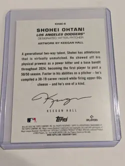 2025 Topps Update Series - Keegan Hall Art Cards Shohei Ohtani #KHAC-6 - Image 2