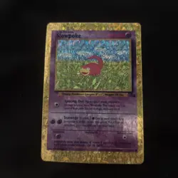 Pokemon TCG Slowpoke Base Fossil Set Prism Vending Machine Sticker Card - Image 1