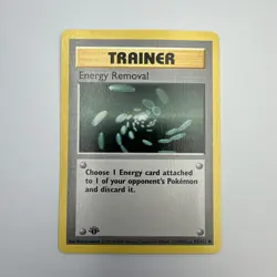 1999 Pokemon Card - Energy Removal Base Set Shadowless 92/102 1st Edition Common - Image 1