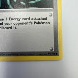 1999 Pokemon Card - Energy Removal Base Set Shadowless 92/102 1st Edition Common - Image 5