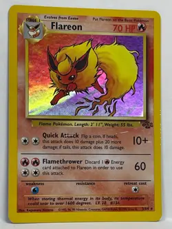 Flareon - 3/64 - Pokemon Jungle Unlimited Holo Rare Card WOTC MP - Image 1