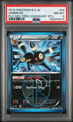 2013 Pokemon Black & White Plasma Freeze 64 Umbreon PSA 8 148845819 - Image 1