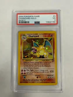 Charizard 4/130 Holo Rare 2000 Pokemon Base Set 2 - PSA 3 - Image 1