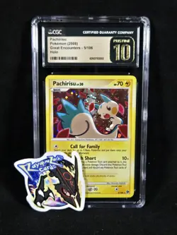 Pokemon Great Encounters Pachirisu 5/106 Holo CGC 10 Pristine POP 2 - Image 1