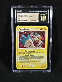 Pokemon Great Encounters Pachirisu 5/106 Holo CGC 10 Pristine POP 2 - Image 2