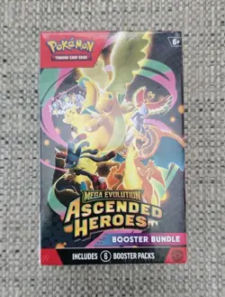 Pokemon TCG Mega Evolution Ascended Heroes Booster Bundle 6 Factory Sealed Boost - Image 1