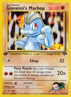 Giovanni's Machop 072/132 Gym Challenge LP Unlimited - Image 1