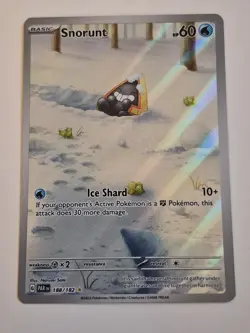 Pokemon TCG Snorunt 188/182 SV04: Paradox Rift Illustration Rare Holo 60HP - Image 1