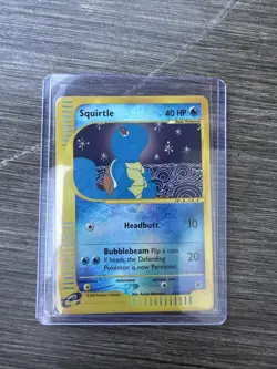 2002 Pokemon Expedition Base Set Squirtle 132 /165 Reverse Holo Foil Holographic - Image 1